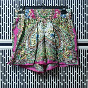ETRO	FLORAL PAISLEY SILK SHORT